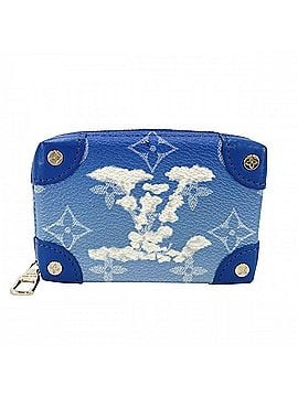 Louis Vuitton Louis Vuitton Men's Monogram Clouds Soft Trunk Necklace Wallet/Coin Purse - Blue with Silver Hardware (M45440) (view 1)