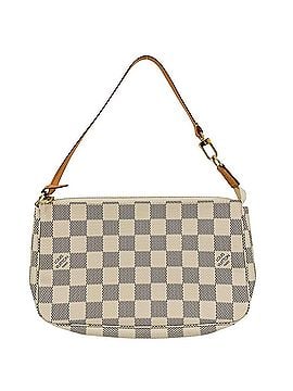 Louis Vuitton Louis Vuitton Women's Handbag Pochette Accessoires Accessory Pouch LOUIS VUITTON N41207 Damier Azur Canvas White Gold Hardware (view 1)