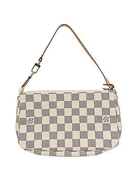 Louis Vuitton Louis Vuitton Women's Handbag Pochette Accessoires Accessory Pouch LOUIS VUITTON N41207 Damier Azur Canvas White Gold Hardware (view 2)