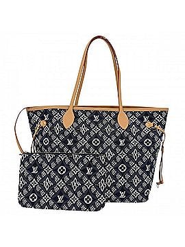 Louis Vuitton Louis Vuitton Neverfull MM Tote Bag for Women, Monogram Jacquard, Handbag/Shoulder Bag, SINCE 1854, Commuting, LOUIS VUITTON M57484, Navy/Brown, Gold Hardware (view 1)