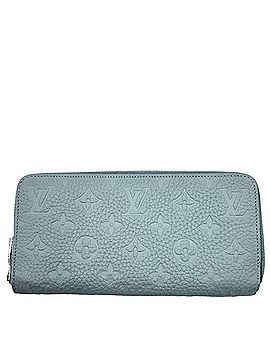 Louis Vuitton Louis Vuitton Men's Long Wallet, Taurillon Monogram Zippy Wallet Horizontal Japan Limited Edition, Round Zipper, Blue/Gray, LOUIS VUITTON M14142 Misty Lake, Silver Hardware (view 1)