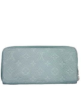 Louis Vuitton Louis Vuitton Men's Long Wallet, Taurillon Monogram Zippy Wallet Horizontal Japan Limited Edition, Round Zipper, Blue/Gray, LOUIS VUITTON M14142 Misty Lake, Silver Hardware (view 2)