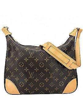 Louis Vuitton Louis Vuitton Monogram Boulogne 30 Shoulder Bag for Women, M51265, Brown with Gold Hardware (view 1)