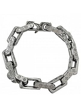 Louis Vuitton Louis Vuitton Men's Bracelet Chain Monogram Accessory Large Size LOUIS VUITTON M00308 Silver Approx. 53.7g (view 1)