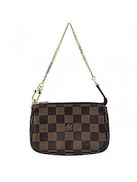 Louis Vuitton Louis Vuitton Mini Pochette Accessoires handbag for women, accessory pouch, N58009, Damier canvas, brown, gold hardware. (view 2)