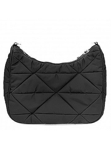 Prada Prada Shoulder Bag for Men and Women, Padded Re-Nylon, Bag, Crossbody Triangle Logo, Unisex, PRADA 1BC151, Nylon, Black, Silver Hardware (view 2)