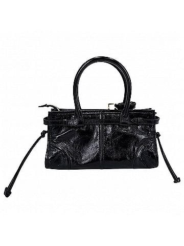 Prada Prada Women's Bonnie Mini Handbag Shoulder Bag Crossbody Triangle Logo Tote PRADA 1BA486 Leather Black Gold Hardware (view 2)