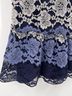 Eva Franco Floral Blue White Black Short Sleeve Blouse Size S - photo 5