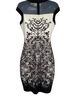Jax 92% Polyester 8% Spandex 85% Polyester 15% Spandex 95% Polyester 5% Spandex 100% Polyester Damask Black White Cocktail Dress Size 4 - photo 2