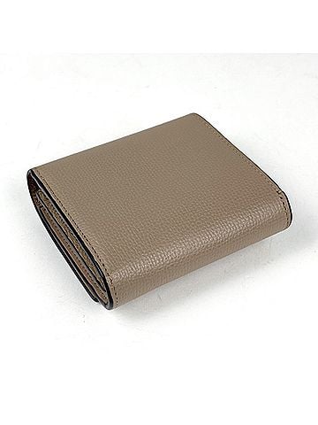 Loewe Loewe Anagram Compact Flap Wallet, Billfold, Coin Purse, Bi-fold Leather, Beige, Women's (view 2)