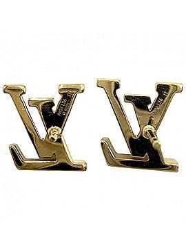Louis Vuitton Louis Vuitton Earrings for Women, LV Iconic Accessory, Brass Enamel, M01136, Light Pink Gold, Approx. 3.2g (view 2)