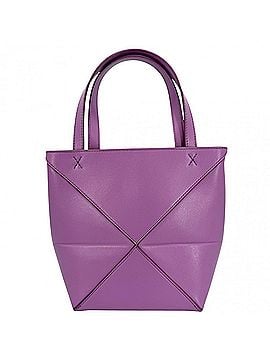 Loewe Loewe Women's Puzzle Fold Tote Mini Handbag Shoulder Bag Crossbody PUZZLE FOLD TOTE LOEWE A657V25X01 Leather Purple Gold Hardware (view 2)