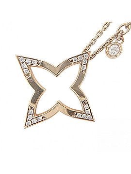Louis Vuitton Louis Vuitton Women's Necklace Pendant Ombre Blossom Accessory Jewelry with Adjustable Clasp 18K Pink Gold Au750 LOUIS VUITTON K18 Diamond 0.1ct Q03083 Approx. 6.2g (view 1)