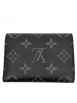 Louis Vuitton Louis Vuitton Tri-fold Wallet for Men, Monogram Eclipse, Victor Wallet, Mini Snap Button Closure, Compact LOUIS VUITTON M12598, Black, Silver Hardware (view 2)
