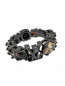 Louis Vuitton Louis Vuitton Men's Ring, LV Light Accessory, Medium Size, Rhinestone, Approx. M1202L, Black/Orange, 8.0g (view 1)