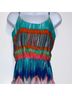 Bisou Bisou Chevron-herringbone Blue Teal Orange Pink Purple Casual Dress Size 10 - photo 5