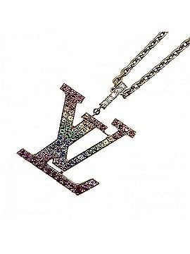 Louis Vuitton Louis Vuitton Necklace for Men and Women, Pendant, Pendant LV XL, Accessory, Jewelry, Adjustable, 18K Yellow Gold (Au750), Rainbow Design, LOUIS VUITTON, K18 Gold, Diamond, Q93847, Approx. 25.4g (view 1)