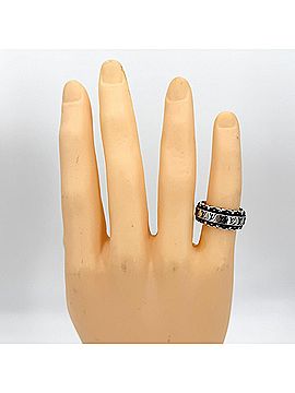 Louis Vuitton Louis Vuitton Men's Ring - LV Drift Accessory Ring, Size S, Sterling Silver 925, Approx. 11.4g (Model Number: M0412S) (view 2)