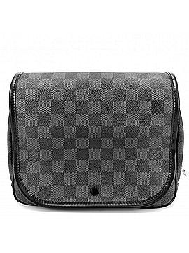 Louis Vuitton Louis Vuitton Men's Damier Graphite Trousse Suspendable Travel Pouch, N41419, Black with Silver Hardware (view 1)