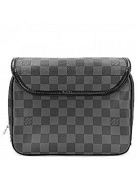 Louis Vuitton Louis Vuitton Men's Damier Graphite Trousse Suspendable Travel Pouch, N41419, Black with Silver Hardware (view 2)