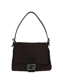 Fendi Fendi Women's Zucchino Mamma Bucket One-Shoulder Bag, 8BR001, Canvas and Leather, Brown, Black, Gunmetal Hardware (view 1)