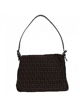 Fendi Fendi Women's Zucchino Mamma Bucket One-Shoulder Bag, 8BR001, Canvas and Leather, Brown, Black, Gunmetal Hardware (view 2)