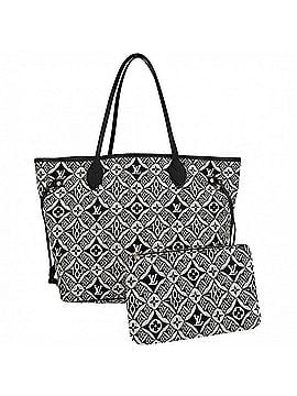 Louis Vuitton Louis Vuitton Tote Bag for Women, Monogram Jacquard, SINCE 1854 Neverfull MM, Handbag/Shoulder Bag, LOUIS VUITTON M57230, Canvas/Leather, Black, Gold Hardware (view 1)