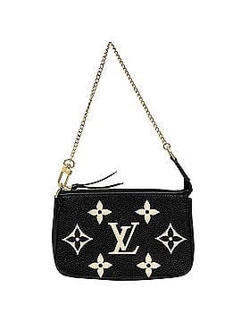 Louis Vuitton Louis Vuitton Women's Mini Pochette Accessoires Bicolor Accessory Pouch LOUIS VUITTON M80732 Monogram Empreinte Black with Gold Hardware (view 1)