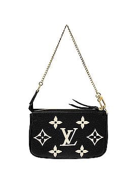Louis Vuitton Louis Vuitton Women's Mini Pochette Accessoires Bicolor Accessory Pouch LOUIS VUITTON M80732 Monogram Empreinte Black with Gold Hardware (view 2)