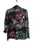Chico's 100% Silk Floral Multi Color Button-Down Shirt Size 1 - photo 2