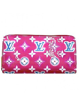 Louis Vuitton Louis Vuitton Women's Zippy Wallet Long with Round Zipper, 2022 Valentine's Day Collection, Pink, LOUIS VUITTON M81154, Monogram Vernis, Fuchsia Neon, Gold Hardware (view 1)