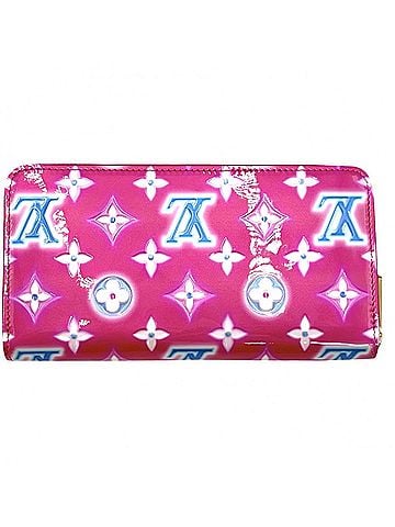 Louis Vuitton Louis Vuitton Women's Zippy Wallet Long with Round Zipper, 2022 Valentine's Day Collection, Pink, LOUIS VUITTON M81154, Monogram Vernis, Fuchsia Neon, Gold Hardware (view 2)