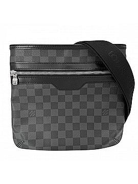 Louis Vuitton Louis Vuitton Men's Damier Graphite Thomas Shoulder Bag, Black with Silver Hardware, N58028. (Suitable for shoulder or cross-body wear) (view 1)