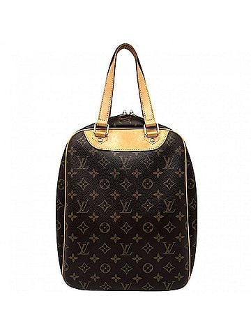 Louis Vuitton Louis Vuitton handbag for women, Monogram Excursion shoe bag, LOUIS VUITTON M41450, brown with gold hardware. (view 2)