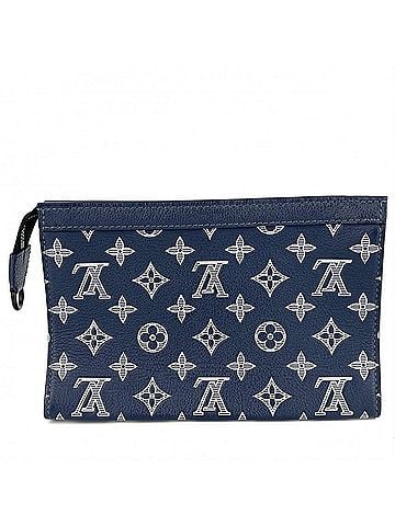 Louis Vuitton Louis Vuitton Men's Monogram Shadow Gaston Wearable Wallet Clutch Bag, Shoulder Crossbody LOUIS VUITTON M83384, Navy Blue with Black Hardware (view 2)
