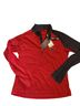 NHL 100% Polyester Red Black Long Sleeve Button-Down Shirt Size L - photo 1