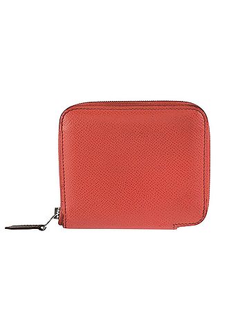Hermès HERMES Azap Compact Silk In Rose Jaipur Orange Veau Epsom Wallet/Coin Purse (Y stamp) for Women (view 2)