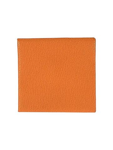 Hermès HERMES Bastia Feu Orange Silver Hardware Chevre Leather Wallet/Coin Purse ?K Stamp Women's (view 1)