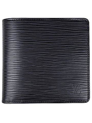 Louis Vuitton Louis Vuitton Portefeuille Marco Bifold Wallet with Coin Purse, Epi Leather, Noir (Black), M63652, Men's (view 1)