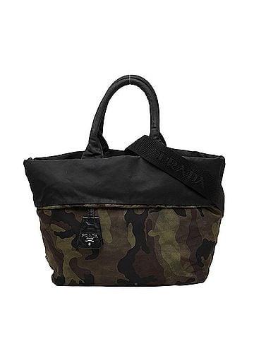 Prada Prada Triangle Logo Plate Camouflage Reversible Handbag Shoulder Bag 2WAY BR4521 Khaki Black Nylon Women's PRADA (view 1)