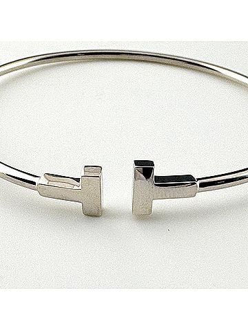 Tiffany & Co. Tiffany &amp; Co. T Wire Bangle, Bracelet, Bangle 750, Women's (view 2)