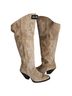 Dan Post 100% Leather Solid Brown Tan Boots Size 9 1/2 - photo 1