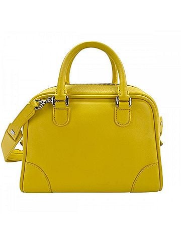 Loewe Loewe Women's Anagram Crossbody Handbag/Shoulder Bag Amazona 75 LOEWE Yellow Silver Hardware (view 2)