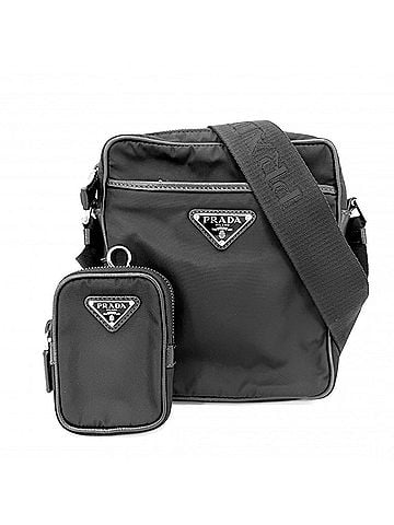 Prada Prada Shoulder Bag for Men and Women, Crossbody Bag, Triangle Logo, Unisex, PRADA 2VH112, Nylon, Black, Silver Hardware (view 1)