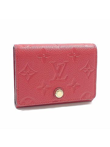 Louis Vuitton Louis Vuitton Bi-fold Card Case, Monogram Empreinte Enveloppe Carte de Visite, Women's, M58457, Red (view 1)