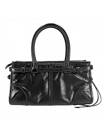 Prada Prada Women's Bonnie Mini Handbag Shoulder Bag Crossbody Triangle Logo Tote PRADA 1BA486 Leather Black Gold Hardware (view 2)