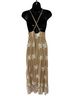 Forever 21 100% Polyester Floral Tan White Cocktail Dress Size L - photo 2