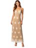 Forever 21 100% Polyester Floral Tan White Cocktail Dress Size L - photo 4