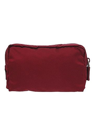 Prada Prada 1N0021 Triangle Logo Nylon Red Cosmetic Pouch Handbag 0513PRADA (view 2)