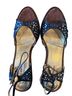 Steve Madden Polka Dots Blue White Wedges Size 10 - photo 1